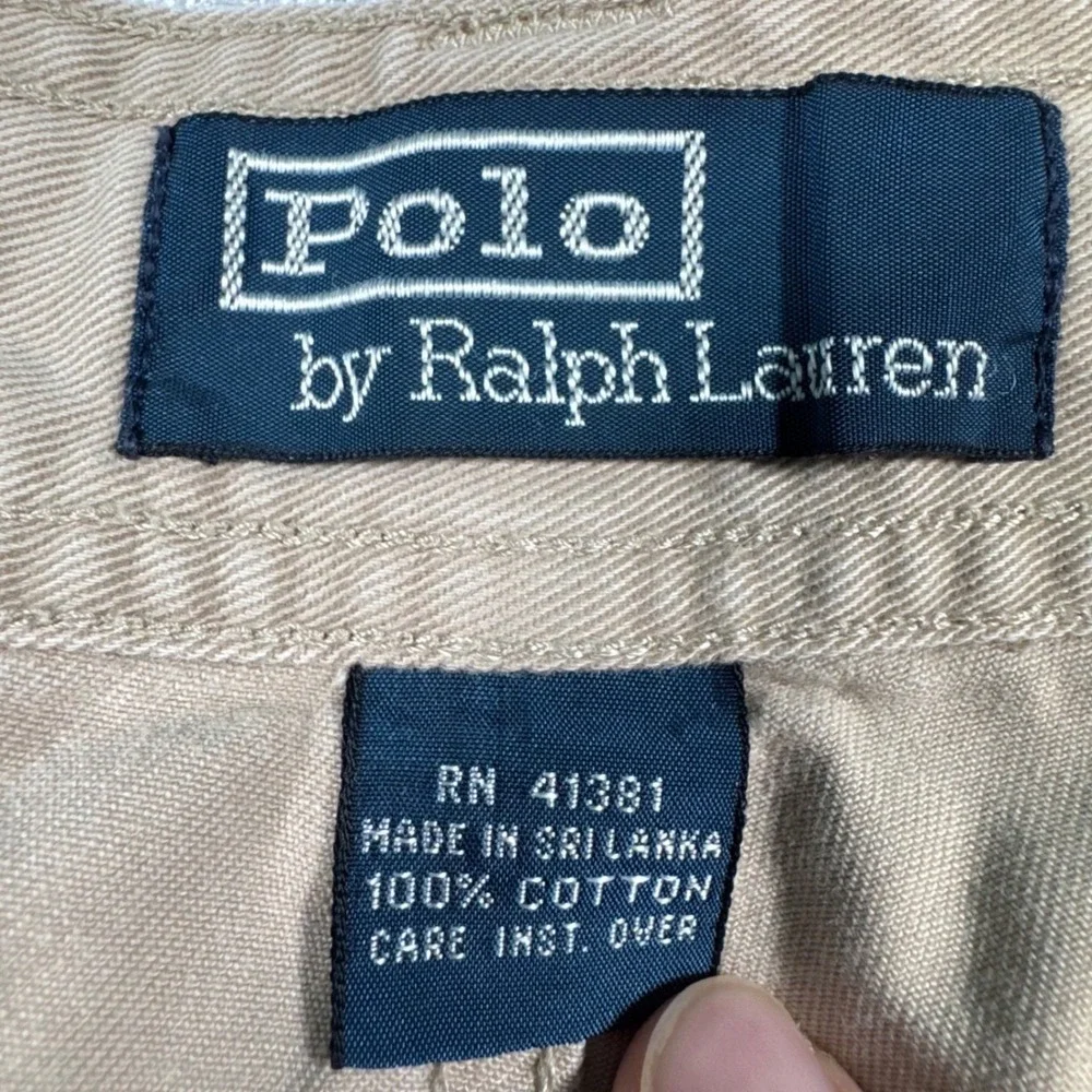 Polo Ralph Lauren Cargo Shorts Mens 33 Tan Khaki Cotton Twill Utility Gorpcore